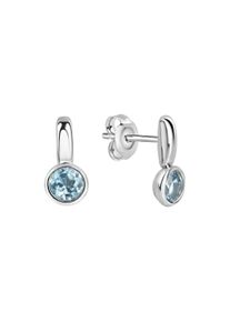 Vivance Damen Paar Ohrstecker "925/- Sterling Silber rhodiniert synth. Spinell", ONE-SIZE, Silber 925 (Sterlingsilber), weiß, Silber 925