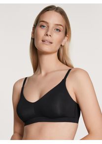 Calida Damen Bustier "Natural Skin", Gr. M, schwarz, Interlock, Obermaterial: 80% Modal (TENCEL), 20% Elasthan, unifarben, Basic, BHs, mit
