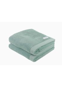 Handtuch Tom Tailor HOME, B:50cm L:100cm, grün, Frottier, Frottier, Handtücher (Packung), "Handtuch COLOR BATH"