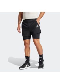 Herren Shorts "GYM+ 2in1 SHORT", schwarz, sportlich, Gr. XXXL, adidas Performance, Obermaterial: 100% Polyester, Hosen