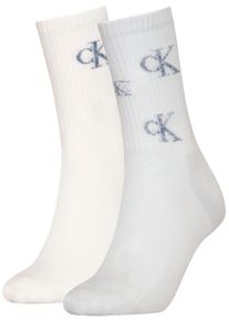 Damen Socken, Calvin Klein Jeans, blau, Baumwollmischung, unifarben mit Farbeinsatz, Socken, mit Logostickerei
