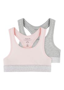 name it Baby Bustier "NKFSHORT TOP 2P", pink, casual, Gr. 134, unifarben, Jersey, Obermaterial: 95% Baumwolle, 5% Elasthan, BHs