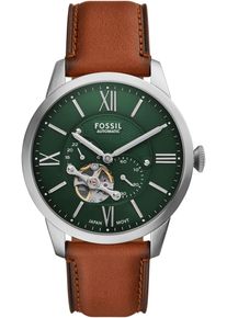 Fossil Herren Automatikuhr "TOWNSMAN Automatic", braun, Armbanduhren, Armbanduhr, Herrenuhr, mechanische Uhr, Edelstahlarmband
