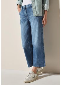 Cecil Damen 7/8-Jeans "Style Neele", blau, casual, Gr. 32, Denim/Jeans, Obermaterial: 78% Baumwolle, 20% Polyester, 2% Elasthan, Jeans, in Loose Fit