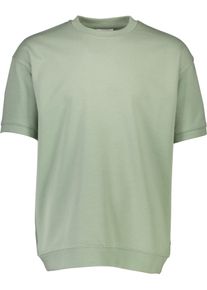 LINDBERGH Herren T-Shirt, grün, casual, Gr. L, unifarben, Sweatware, Obermaterial: 85% Baumwolle, 15% Polyester, Shirts, mit Logostickerei