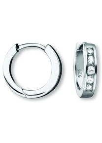 ONE ELEMENT Damen Paar Creolen "Zirkonia Ohrringe Creolen aus 925 Silber", Damen,mit Zirkonia, Silber 925 (Sterlingsilber), silber, Silber 925