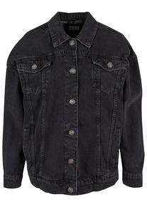 Urban Classics Damen Jeansjacke "Urban Classics Damen Ladies Oversized 90‘s Denim Jacket", schwarz, klassisch, Gr. S, unifarben, 100% Baumwolle,