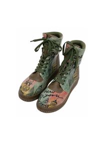 DOGO Damen Schnürboots "Future High Top Boots New York Damen Stiefeletten", Gr. 36, bunt, Lederimitat, Schuhe, Vegan