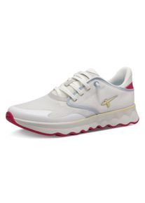 Tamaris Damen Slip-On Sneaker "Nowana", Gr. 37, weiß, Textil, Lederimitat, Synthetik, unifarben mit Farbeinsätzen, sportlich, Schuhe, Freizeitschuh,