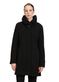 Gil Bret Damen Wolljacke "Gil Bret Wolljacke mit Stehkragen", schwarz, Basic, Gr. 42, Bouclu00e9, Obermaterial: 32% Baumwolle, 27% Polyester, 18%