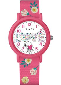 Timex Damen Quarzuhr "PEANUTS WEEKENDER COLOR RUSH"pink, Armbanduhren, Armbanduhr, Damenuhr,Textilarmband,analog