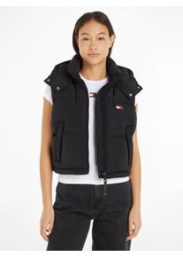Tommy Jeans Damen Steppweste "TJW CRP ALASKA PUFFER VEST", schwarz, casual, Gr. XL, unifarben, Web, Obermaterial: 100% Polyester, Westen, in