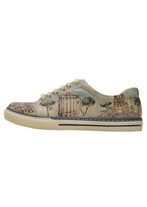 DOGO Damen Sneaker "Classic Schnürsneaker All Roads Lead To Rome Damen Sneaker", Gr. 36, beige, Lederimitat, Schuhe, Vegan