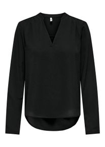 Only Damen Blusenshirt "ONLNOVA LIFE VIS L/S JOSIE TOP SOLID", schwarz, modisch, Gr. XS, unifarben, Jersey, Obermaterial: 100% Viskose, Shirts