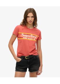 Superdry Damen Figurbetontes Venue Outdoors T-shirt Rot - Gr&ouml;&szlig;e: 42 2102421502297D7G020