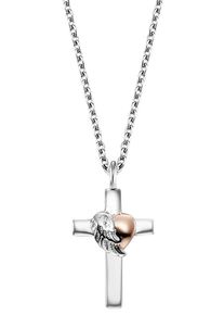 Engelsrufer Damen Kette mit Anhänger "With Love- Dein Schutzengel für die Ewigkeit, ERN-CROSSHEART-BIR", Silber 925 (Sterlingsilber), L: 44cm B: