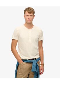 Superdry Herren The Merchant Store - Kurz&auml;rmeliges Grandad-oberteil Wei&szlig; - Gr&ouml;&szlig;e: XL 1041210500729C1T004