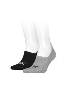 Herren Füßlinge "CK MEN FOOTIE HIGH CUT 2P LOGO", Calvin Klein Jeans, Gr. 43, grau, Baumwollmischung, Socken, High-Cut, No Show Socks,