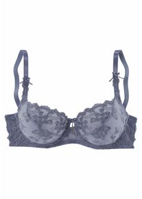Lascana Damen Bügel-BH, Gr. 105, grau, Spitze, Obermaterial: 60% Polyamid, 20% Elasthan, 20% Polyester, sexy, BHs, mit transparenter