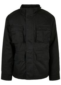Urban Classics Herren Allwetterjacke "Urban Classics Herren Big M-65 Jacket", schwarz, casual, Gr. L, unifarben, 100% Baumwolle, Jacken