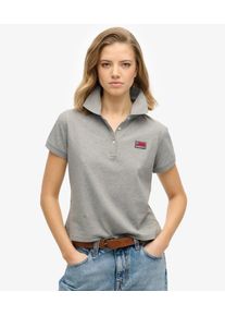 Superdry Damen Athletic Essentials Polohemd mit Grafik Grau - Gr&ouml;&szlig;e: 40 210302650005607Q019