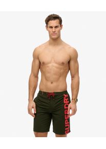 Superdry Herren Klassische 48-cm-Boardshorts mit Logo Green - Gr&ouml;&szlig;e: L 10620165001911KM003