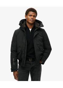 Superdry Herren Gesticktes Logo Wattierte City Bomberjacke, Schwarz - Gr&ouml;&szlig;e: M 102020200059602A002