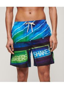 Superdry Herren 17-Zoll Badeshorts aus Recyceltem Material mit Foto-print Marineblau - Gr&ouml;&szlig;e: S 10620165001882CC001