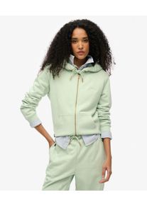 Superdry Damen Baumwolle Gesticktes Logo Essential Kapuzenjacke, Hellgr&uuml;n - Gr&ouml;&szlig;e: 40 21026230007491WM019