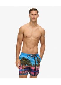 Superdry Herren 17-Zoll Badeshorts aus Recyceltem Material mit Foto-print Blau - Gr&ouml;&szlig;e: S 1062016500188VEJ001