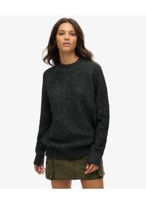 Superdry Damen Grob Gestrickter, &uuml;bergro&szlig;er Pullover mit Raglan&auml;rmeln Schwarz - Gr&ouml;&szlig;e: Xxl 210322750066502A005