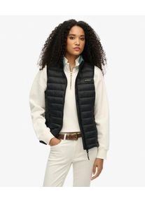 Superdry Damen Fuji Lite Steppweste Schwarz - Gr&ouml;&szlig;e: 42 208222050011002A020