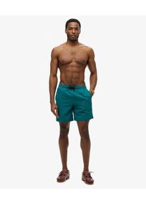 Superdry Herren 43 cm Lange Premium Badeshorts mit Stickerei Gr&uuml;n - Gr&ouml;&szlig;e: L 106201650019420E003