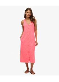 Superdry Damen Beach Jersey Midi-kleid Cream - Gr&ouml;&szlig;e: 38 21442360007969SD017
