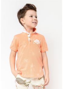 Gulliver Herren Poloshirt, rot, casual, Gr. 110, bedruckt, 95% Baumwolle, 5% Elasthan, Shirts, mit coolem Markenprint