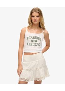 Superdry Damen Spitzenbesatz Ibiza Minirock Mit Spitzenmix, Wei&szlig;, Gr&ouml;&szlig;e: 42 212383350017871D020
