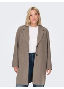Only CARMAKOMA Damen Kurzmantel "CARNEW CARRIE BONDED COAT CC OTW", braun, casual, Gr. S, meliert, Web, Obermaterial: 100% Polyester, Mäntel