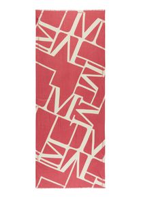 Marc O'Polo MARC O'POLO Damen Modeschal, rot, casual, Web, Materialmix, Modetücher, mit Allover-Print