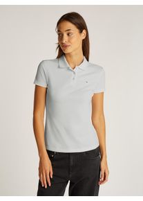 Tommy Jeans Damen Poloshirt "TJW SLIM ESSENTIAL POLO SS", beige, casual, Gr. XL, unifarben, Single Jersey, Obermaterial: 97% Baumwolle, 3% Elasthan,