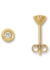 ONE ELEMENT Damen Paar Ohrhänger "Zirkonia Zarge Ohrringe Ohrstecker aus 333 Gelbgold", Damen, Gelbgold 333-Gold, gold, Gelbgold 333, Gold, Ohrringe,