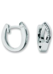 ONE ELEMENT Damen Paar Creolen "Zirkonia Ohrringe Creolen aus 925 Silber", Damen,mit Zirkonia, Silber 925 (Sterlingsilber), silber, Silber 925