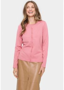 Saint Tropez Damen Strickjacke "A8661, MilaSZ R-Neck Cardigan", rosa, modisch, Gr. XS, unifarben, Strick, Obermaterial: 80% Viskose, 20% Polyacryl,