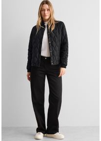 Cecil Damen Steppjacke, schwarz, casual, Gr. XXL, unifarben, Stoff, Obermaterial: 100% Polyester; Futter: 100% Polyester, Jacken, mit Tunnelzug am