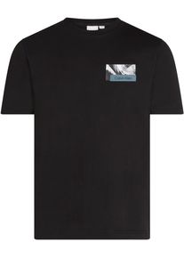 Herren Rundhalsshirt "BT_BACK LOGO GRAPHIC T-SHIRT", schwarz, casual, Gr. XXL, CALVIN KLEIN BIG & TALL, unifarben, Single Jersey, Obermaterial: 100%