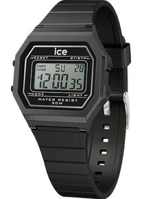 Ice Watch ICE-WATCH Damen Chronograph "ICE digit retro - Clear - Small", schwarz, Armbanduhren, Armbanduhr, Quarzuhr, Damenuhr, Silikonarmband, Datum, digital