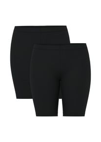 Pieces Damen Shorts "PCAMELIA SHORTS 2-PACK NOOS BC"schwarz pack:2 pack schwarz, schwarz, modisch, Gr. XS, unifarben, Jersey, Obermaterial: 95%