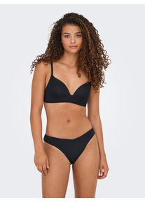 Only Damen T-Shirt-BH "ONLTRACY LAURA MOLDED BRA NOOS ACC", Gr. XS, schwarz, Obermaterial: 75% Nylon, 25% Elasthan, unifarben, modisch, BHs