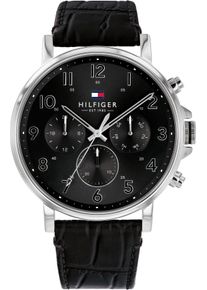 Tommy Hilfiger Herren Multifunktionsuhr "DANIEL", schwarz, Armbanduhren, Quarzuhr, Armbanduhr, Herrenuhr, Datum, Edelstahlarmband