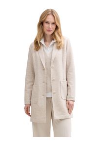 Tom Tailor Damen Kurzmantel, beige, casual, Gr. XXL, unifarben, Obermaterial: 87% Polyester, 11% Viskose, 2% Elasthan, Mäntel, mit Reverskragen