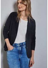 Street One Damen Jackenblazer, lila, casual, Gr. 40, Strukturmuster, Web, Obermaterial: 46% Viskose, 28% Nylon, 21% Polyester, 5% Elasthan, Blazer,